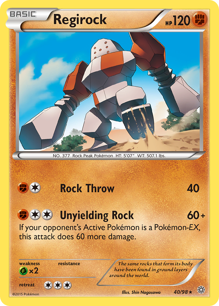 Regirock (40/98) - Ancient Origins Pokémon Card