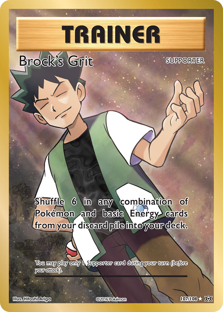 Brock's Grit (Trainer: Supporter) (107/108) - Evolutions Pokémon Card