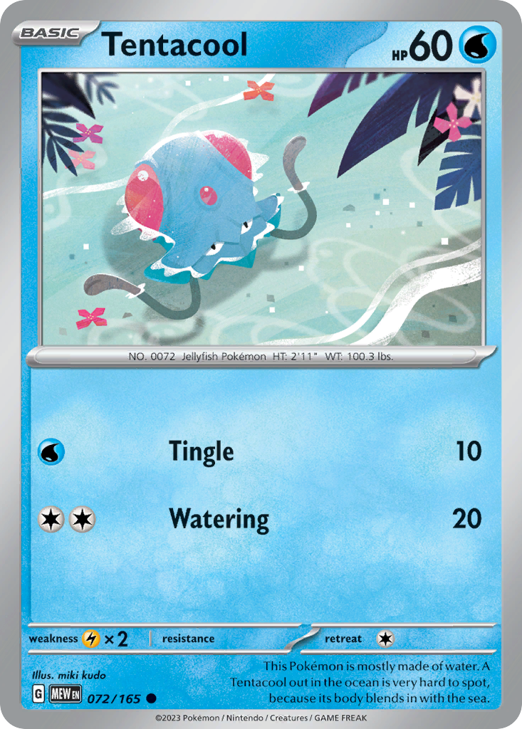 Tentacool (72/165) - 151 Pokémon Card