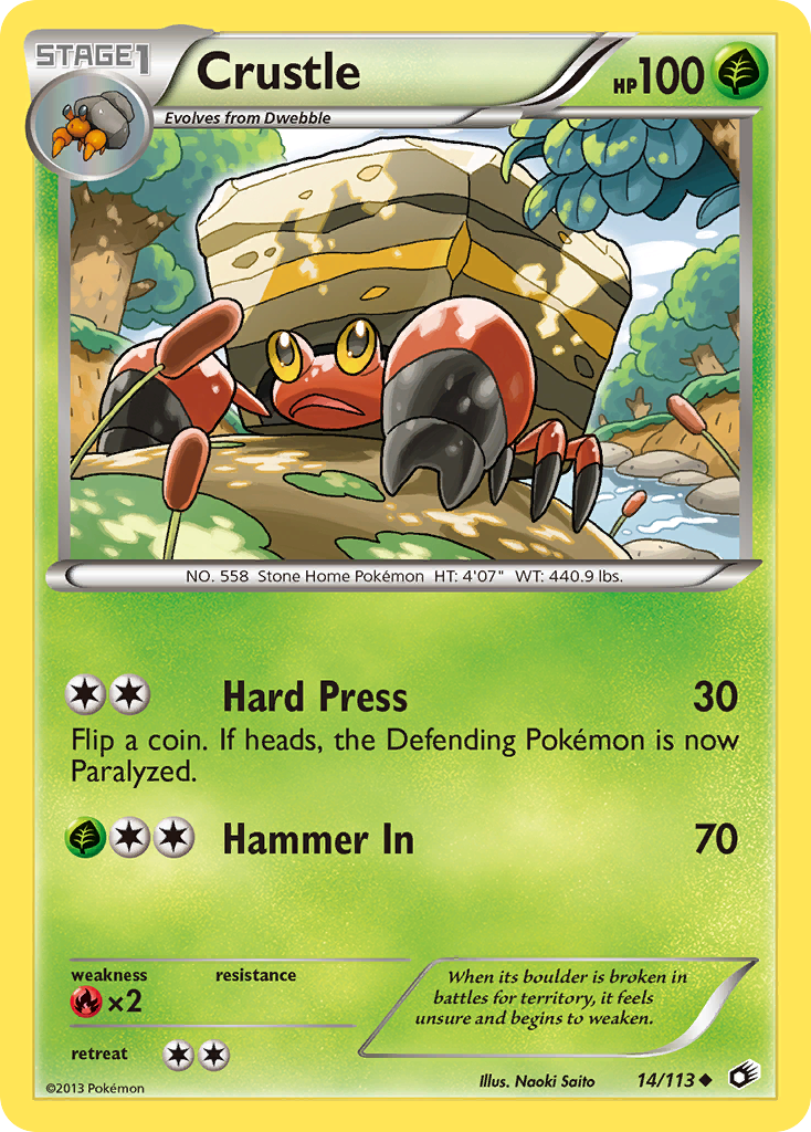 Crustle (14/113) - Legendary Treasures Pokémon Card