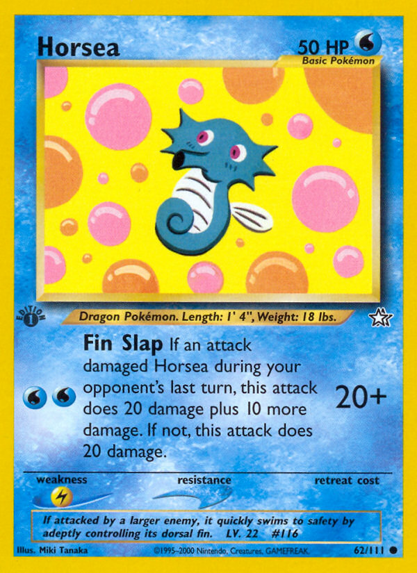 Horsea (62/111) - Neo Genesis Pokémon Card