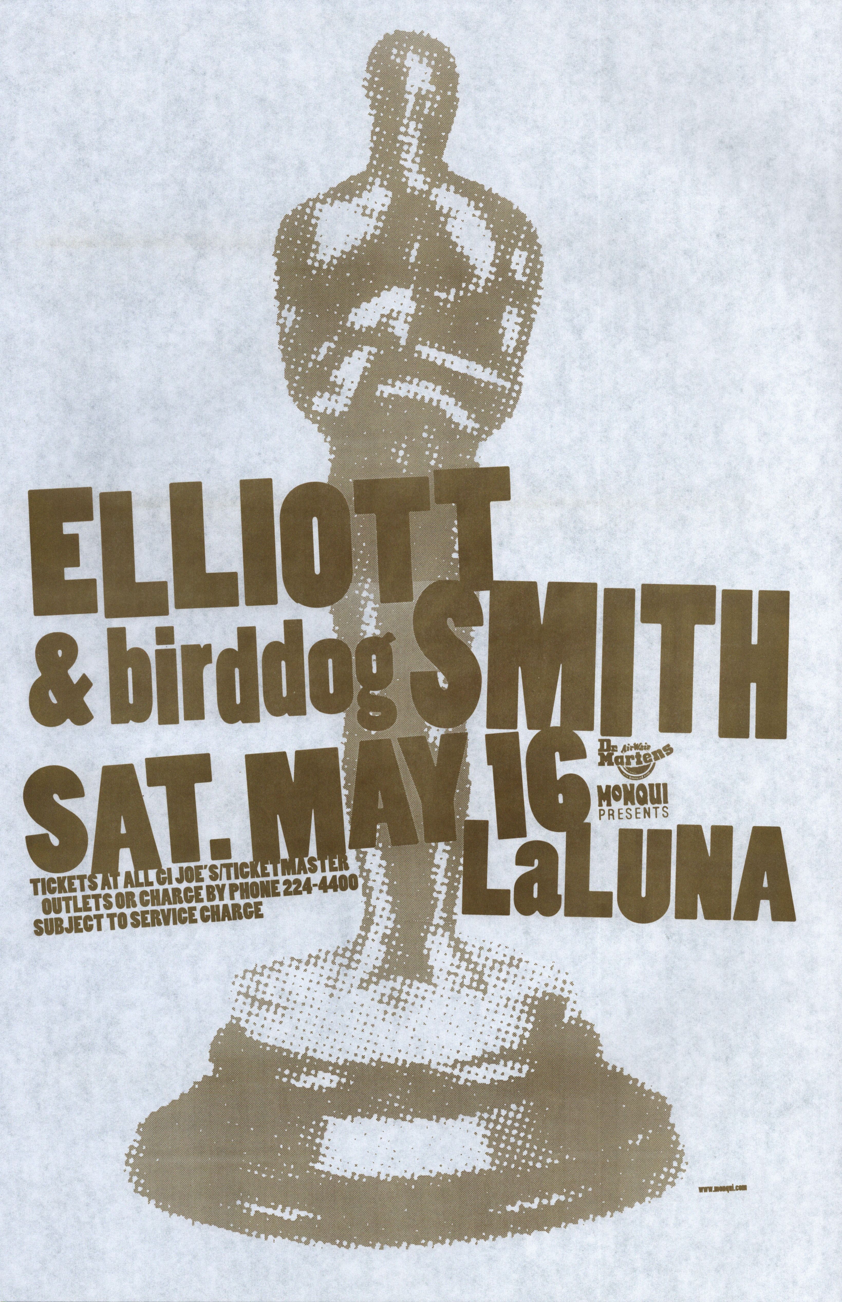 MXP-68.6 Elliott Smith 1998 La Luna  May 16 Concert Poster