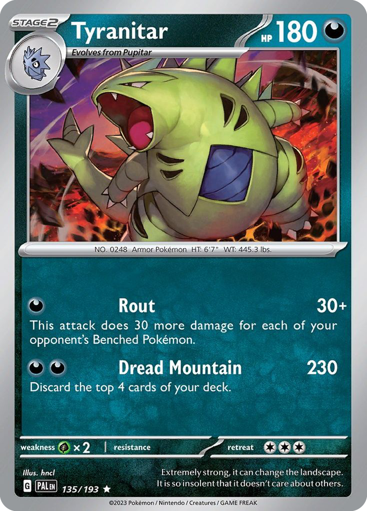 Tyranitar (135/193) - Paldea Evolved Pokémon Card