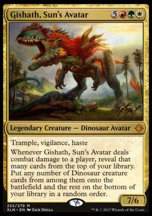 Gishath, Sun's Avatar (Ixalan) Trading Card