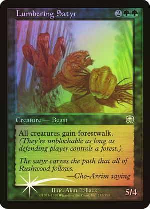 Lumbering Satyr (Mercadian Masques - Foil)