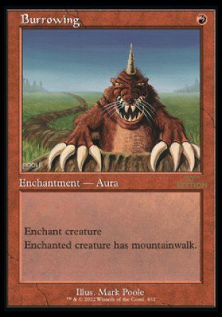 Burrowing (Magic 30th Anniversary Edition - Old Frame) Trading Card