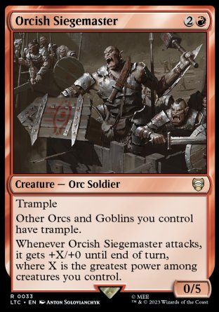 Orcish Siegemaster (The Lord of the Rings Commander Decks) Trading Card