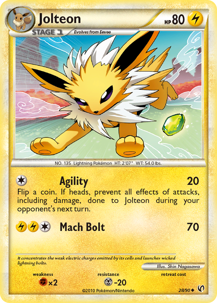 Jolteon (28/90) - HS—Undaunted Pokémon Card