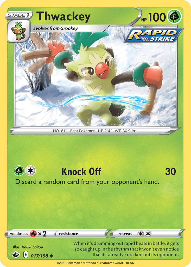 Thwackey (17/198) - Chilling Reign Pokémon Card