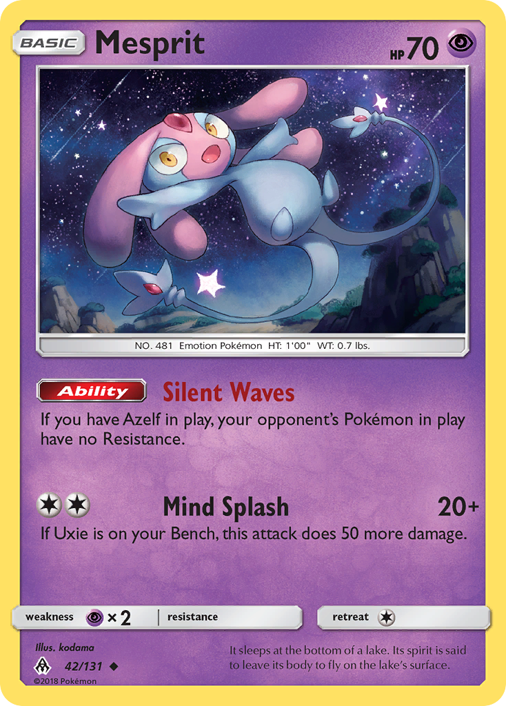 Mesprit (42/131) - Forbidden Light Pokémon Card