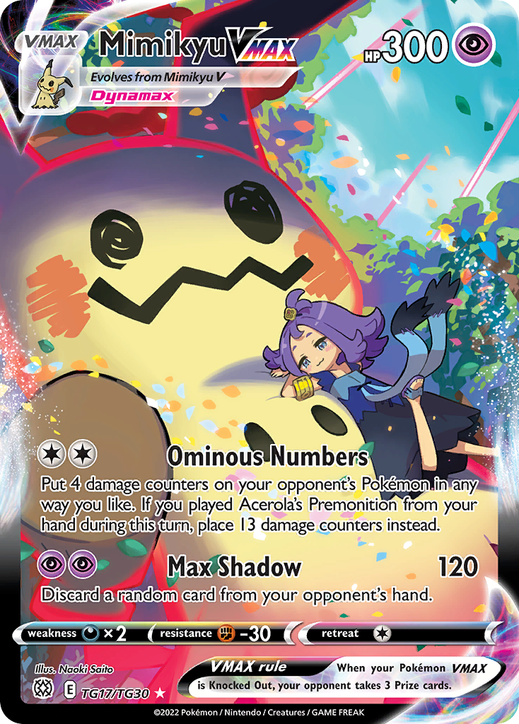 Mimikyu VMAX (TG17) - Brilliant Stars Trainer Gallery Pokémon Card