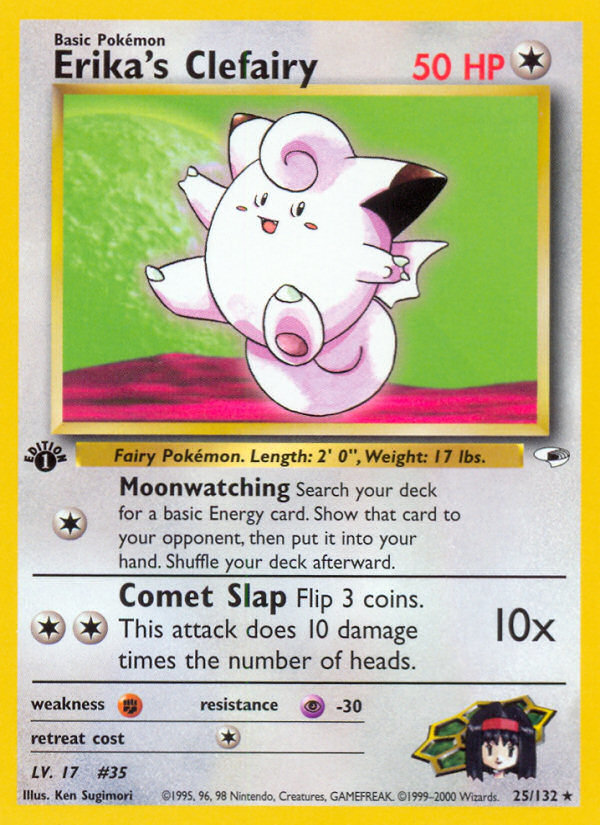 Erika's Clefairy (25/132) - Gym Heroes (1st Edition) Pokémon Card