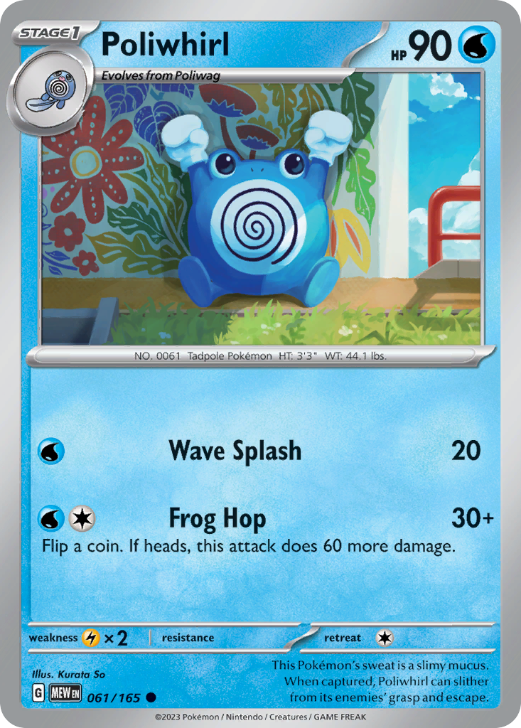 Poliwhirl (61/165) - 151 Pokémon Card