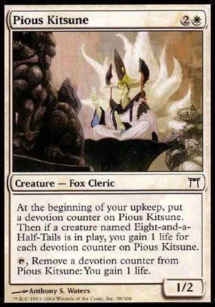 Pious Kitsune (Champions of Kamigawa) Trading Card