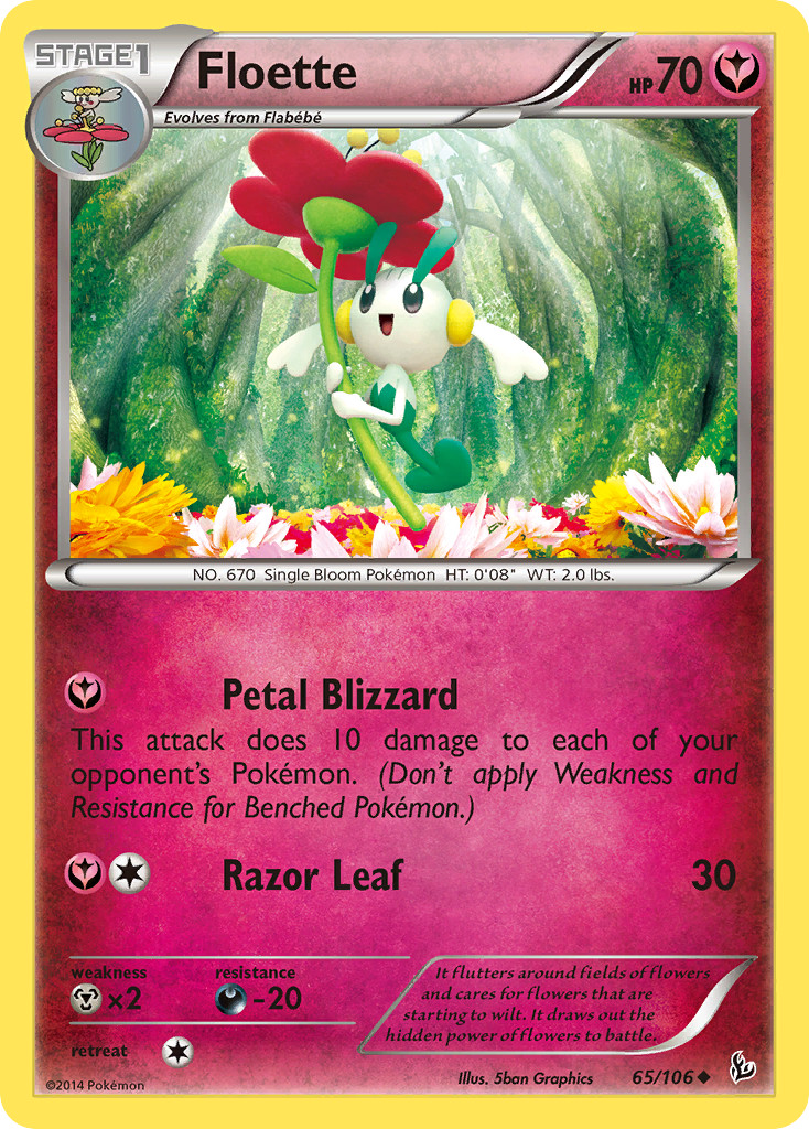 Floette (65/106) - Flashfire Pokémon Card