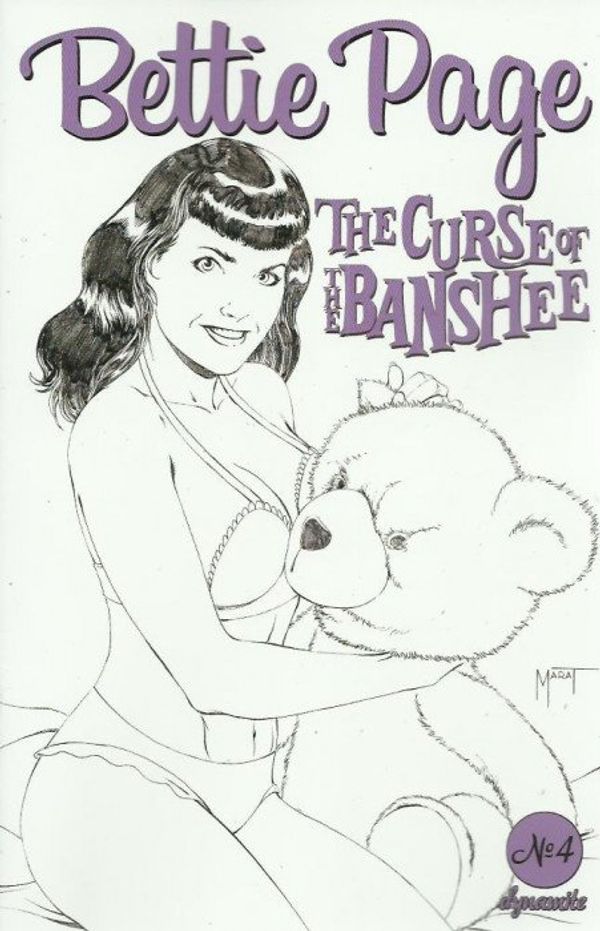 Bettie Page: The Curse of the Banshee #4 (Cover F 10 Copy Cover Mychaels B&W)