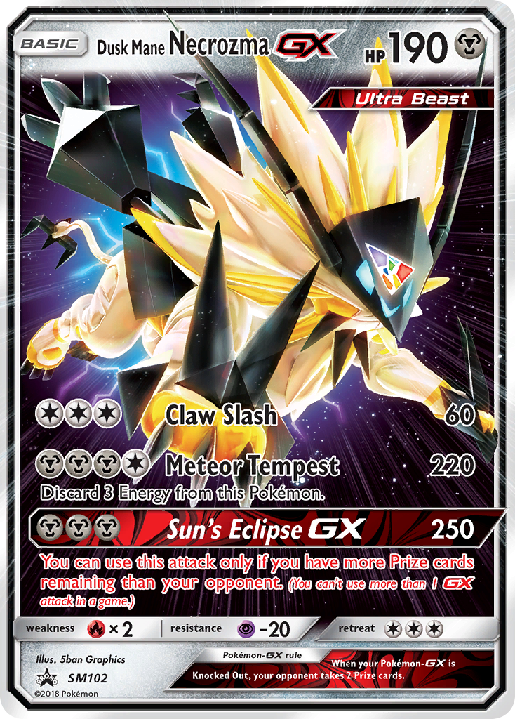 Dusk Mane Necrozma GX (SM102) - SM Black Star Promos Pokémon Card