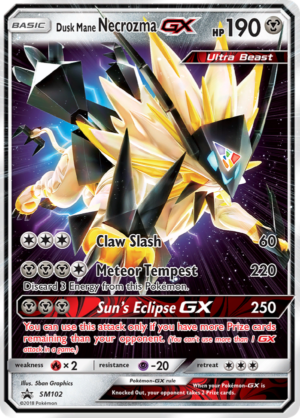 Dusk Mane Necrozma GX (SM102) - SM Black Star Promos