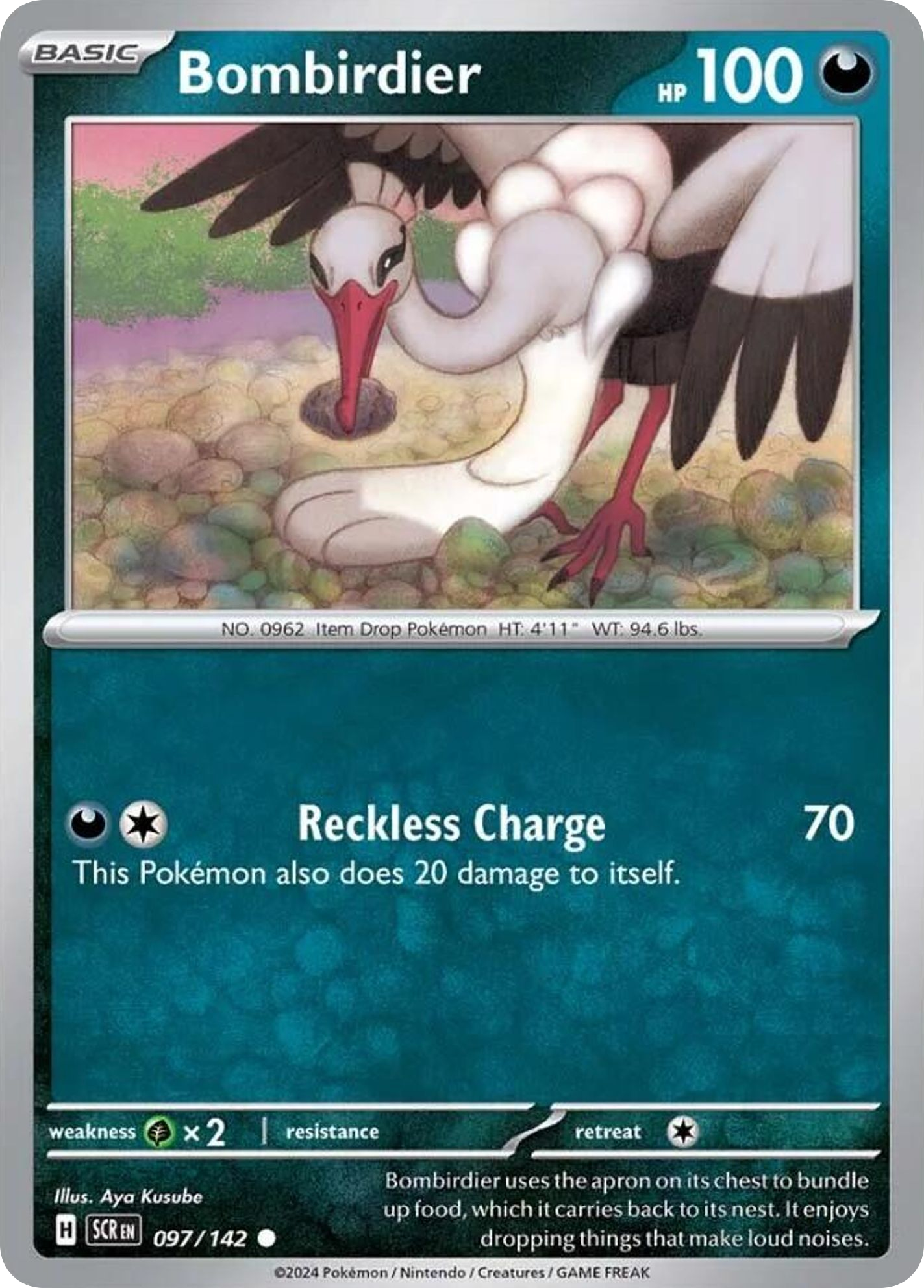 Bombirdier (97/142) - Stellar Crown Pokémon Card