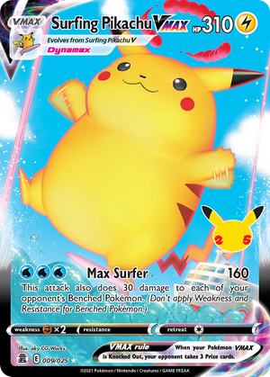 Surfing Pikachu VMAX (9/25) - Celebrations