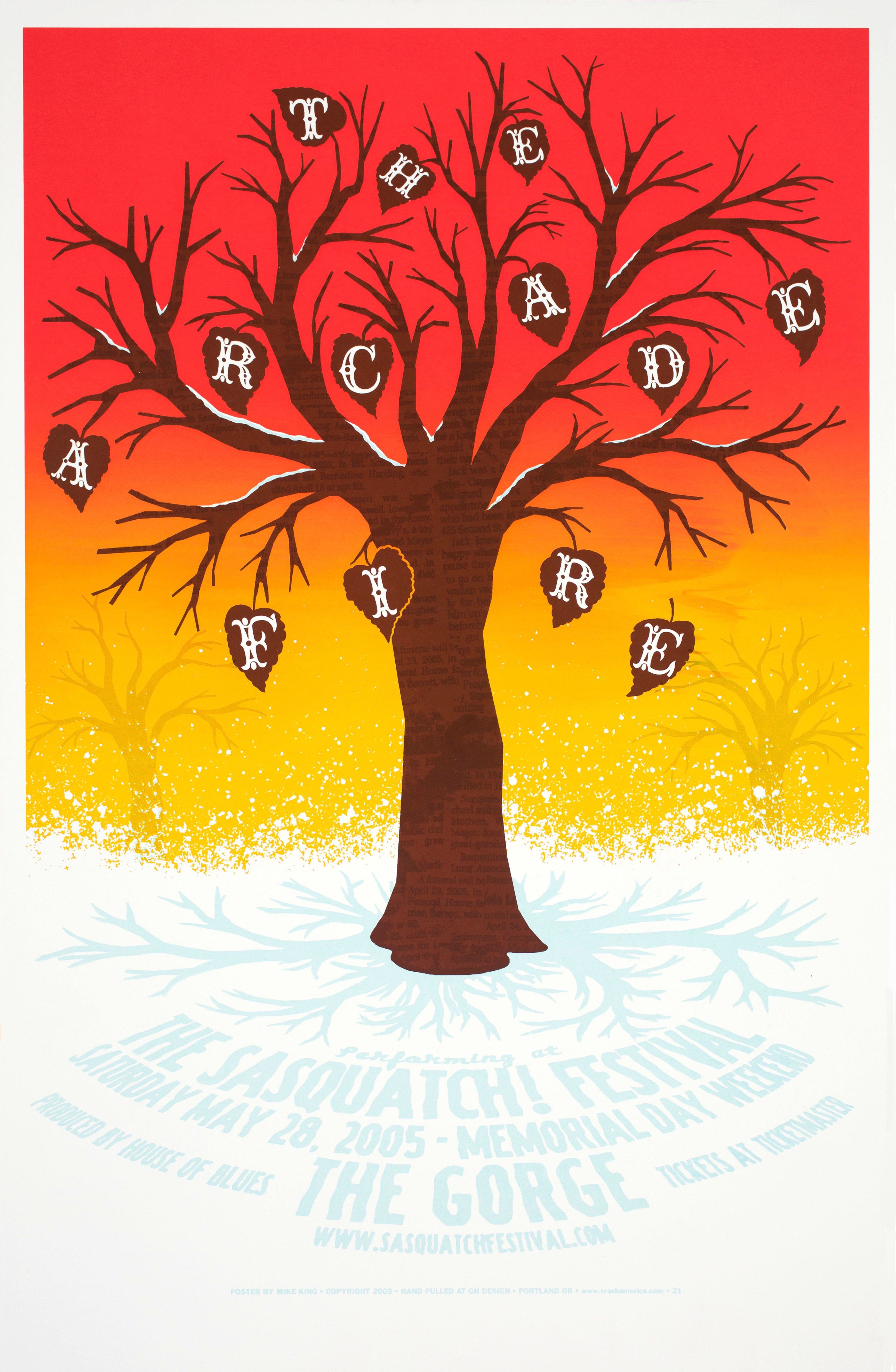 MXP-171.2 Arcade Fire 2005 Gorge  May 28 Concert Poster