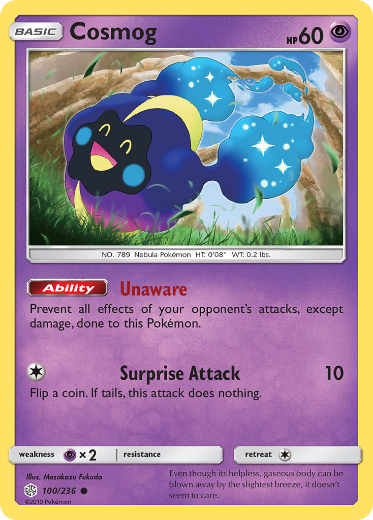 Cosmog (100/236) - Cosmic Eclipse Pokémon Card