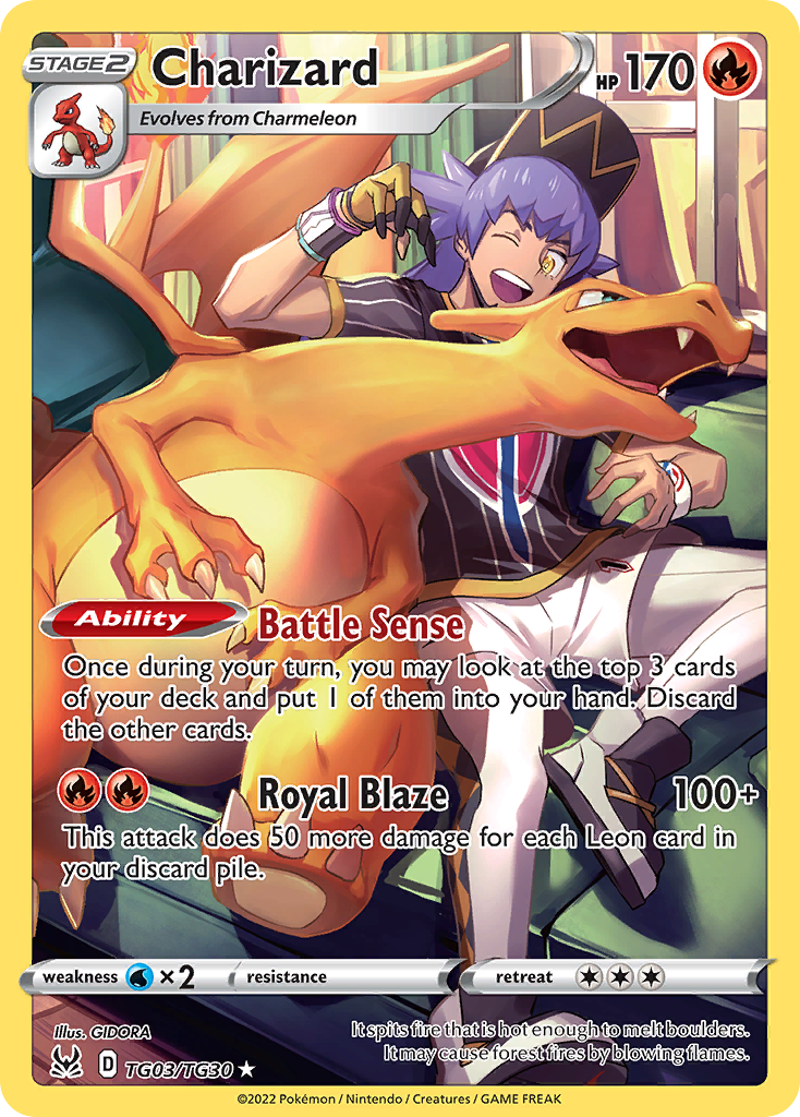 Charizard (TG03) - Lost Origin Trainer Gallery Pokémon Card