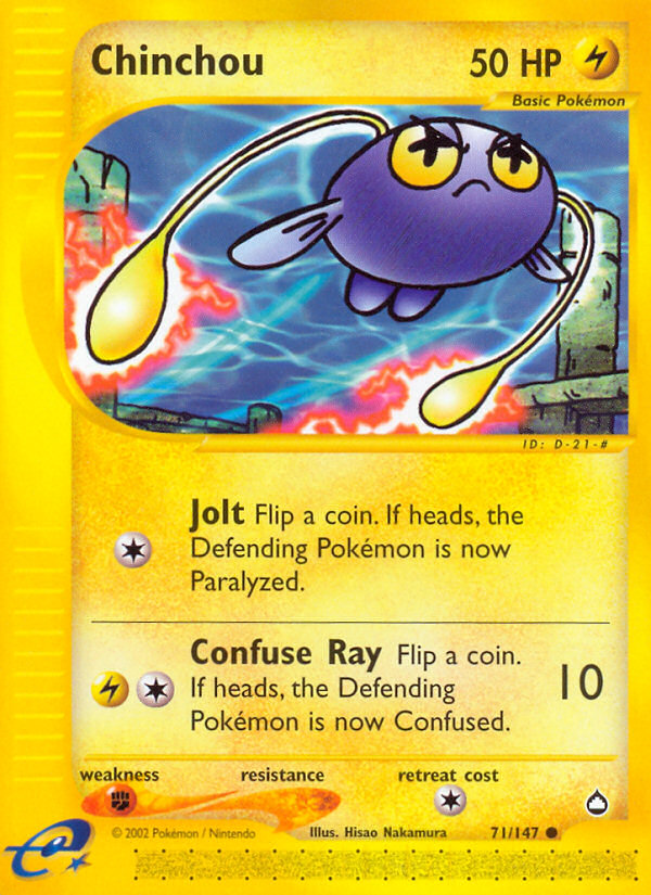 Chinchou (71/147) - Aquapolis Pokémon Card