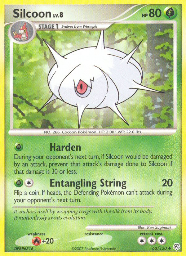 Silcoon (63/130) - Diamond & Pearl Pokémon Card