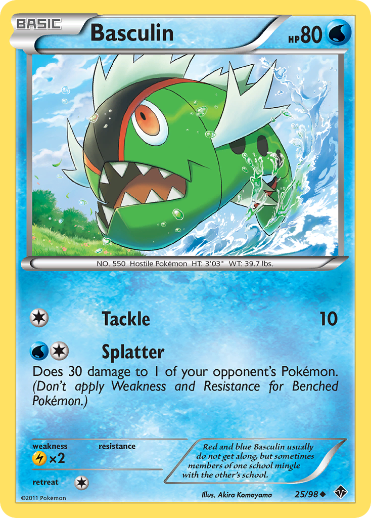 Basculin (25/98) - Emerging Powers Pokémon Card