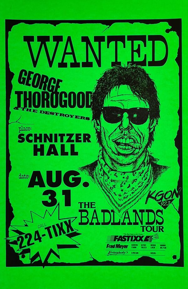 George Thorogood Arlene Schnitzer Concert Hall 1989