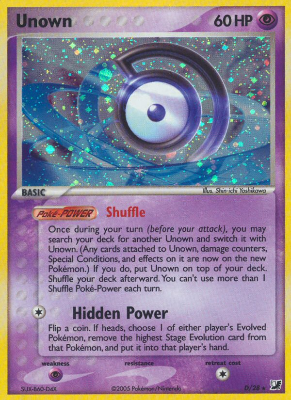 Unown (D) - Unseen Forces Pokémon Card