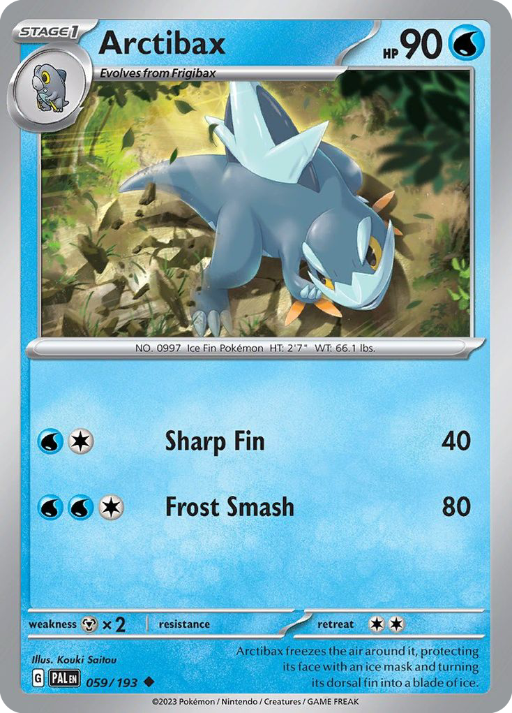 Arctibax (59/193) - Paldea Evolved Pokémon Card