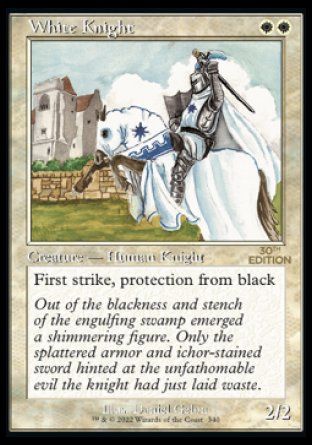 White Knight (Magic 30th Anniversary Edition - Old Frame) Trading Card