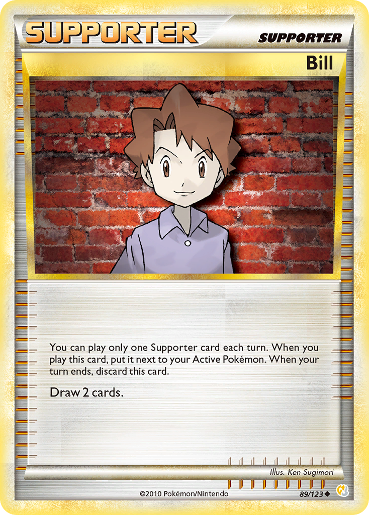 Bill (Trainer: Supporter) (89/123) - HeartGold & SoulSilver Pokémon Card