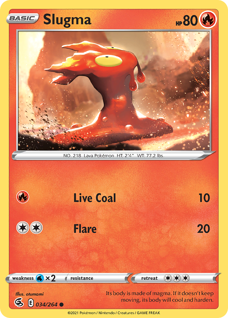 Slugma (34/264) - Fusion Strike Pokémon Card