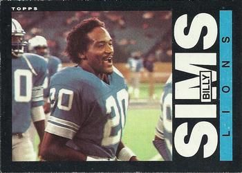 Billy Sims 1985 Topps #63 Sports Card