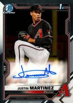 Justin Martinez 2021 Bowman Chrome - Prospect Autographs Baseball #CPA-JM Sports Card