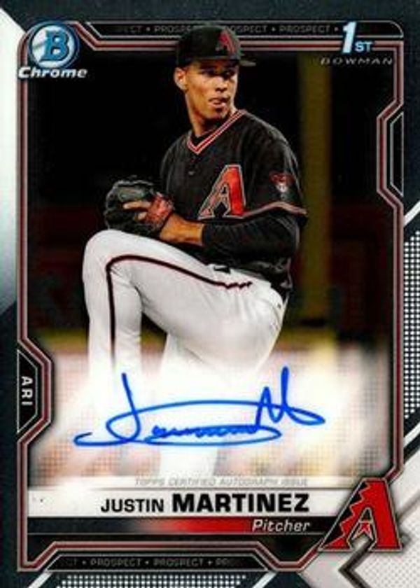 Justin Martinez 2021 Bowman Chrome - Prospect Autographs Baseball #CPA-JM