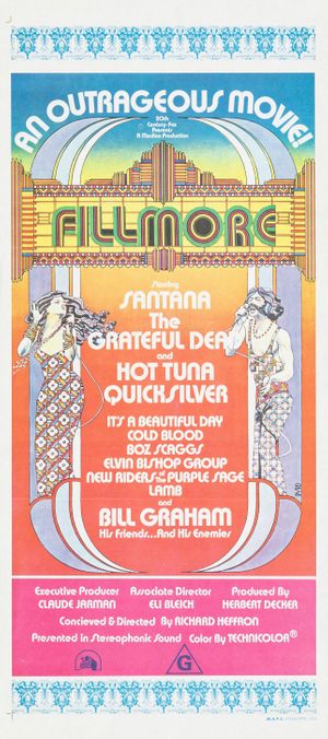 Fillmore: The Last Days Film Daybill 1973