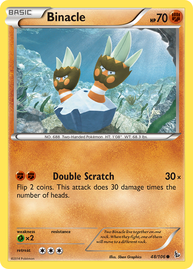 Binacle (48/106) - Flashfire Pokémon Card