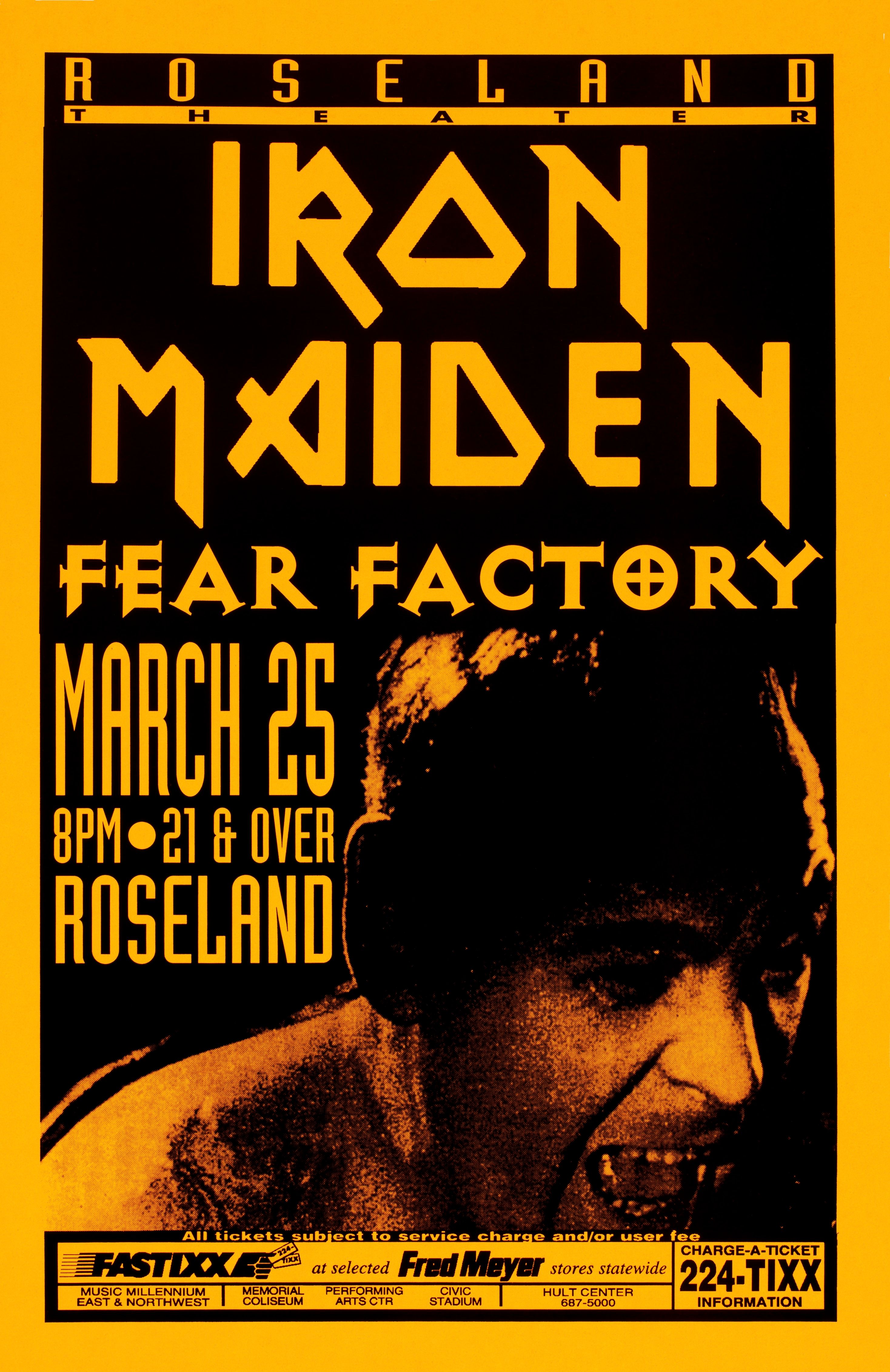 MXP-158.3 Iron Maiden Roseland Theater 1996 Concert Poster