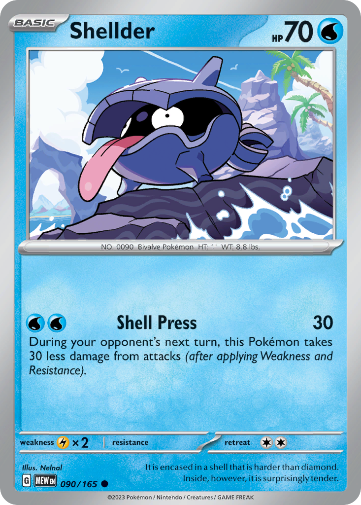 Shellder (90/165) - 151 Pokémon Card