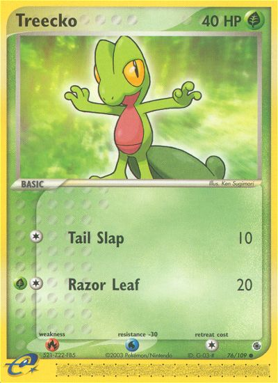 Treecko (76/109) - Ruby & Sapphire Pokémon Card