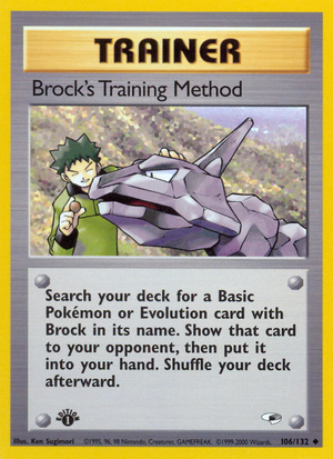 Brock's Training Method (Trainer) (106/132) - Gym Heroes (1st Edition)