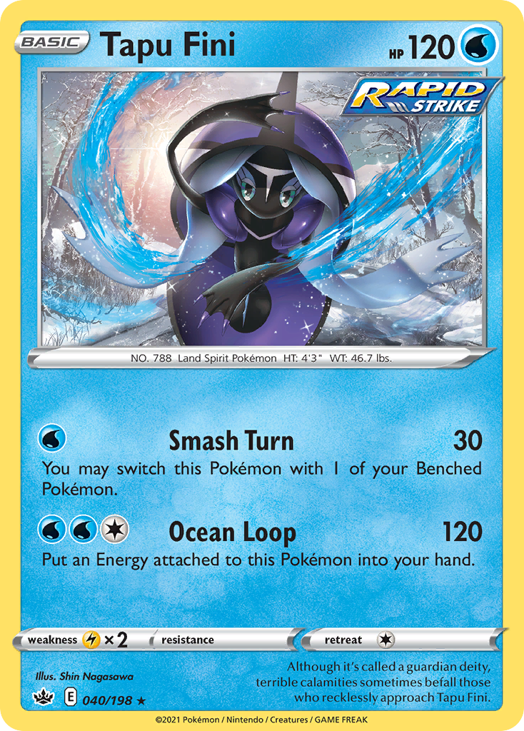 Tapu Fini (40/198) - Chilling Reign Pokémon Card