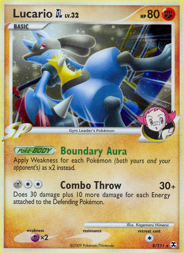 Lucario GL (8/111) - Rising Rivals Pokémon Card