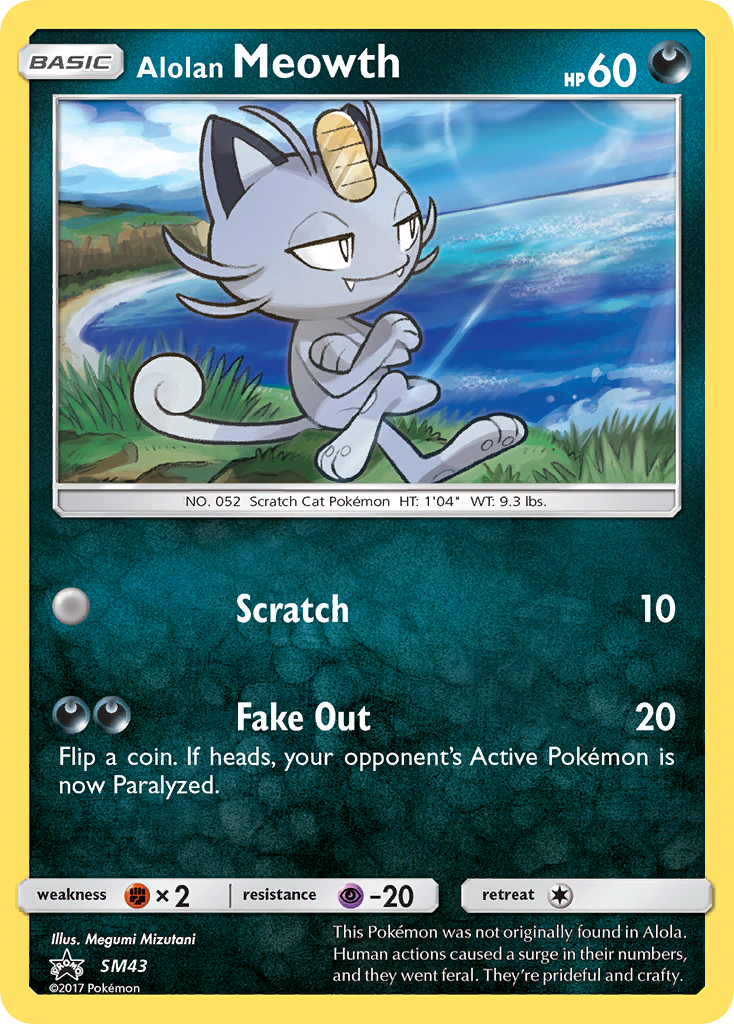 Alolan Meowth (SM43) - SM Black Star Promos Pokémon Card