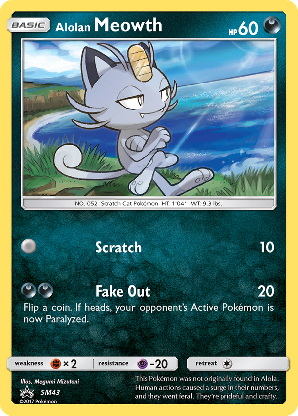 Alolan Meowth (SM43) - SM Black Star Promos