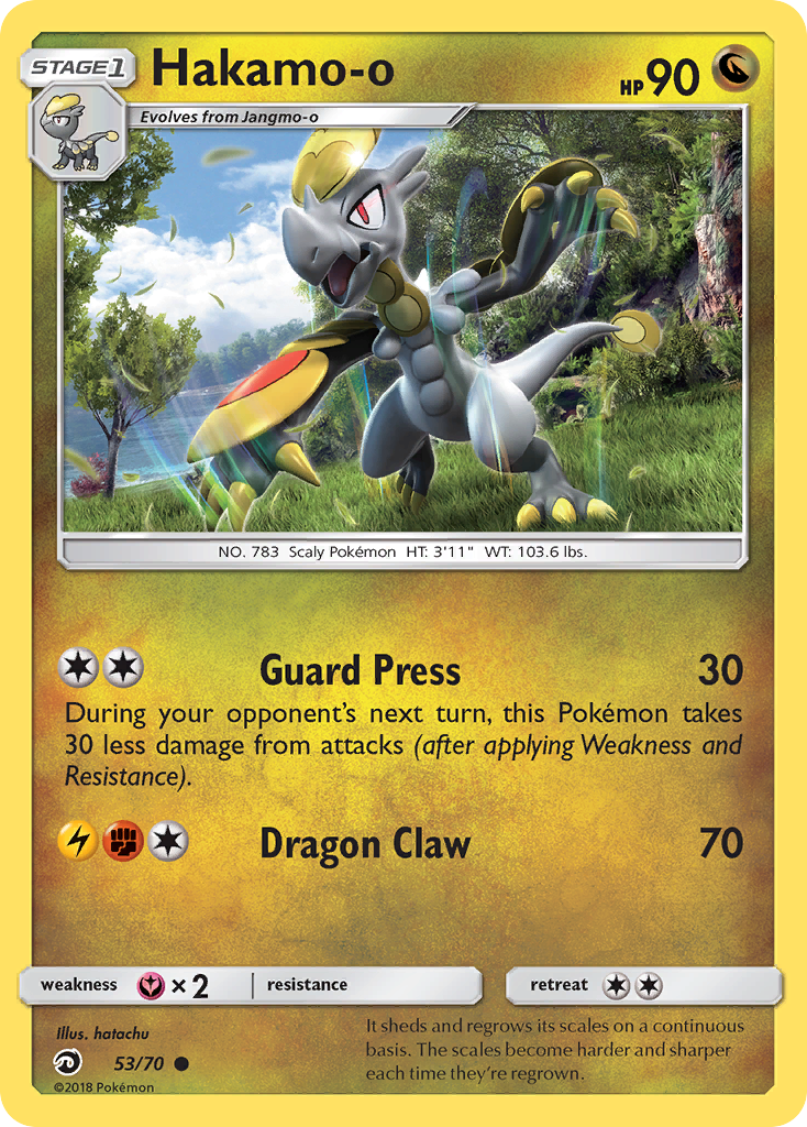 Hakamo-o (53/70) - Dragon Majesty Pokémon Card